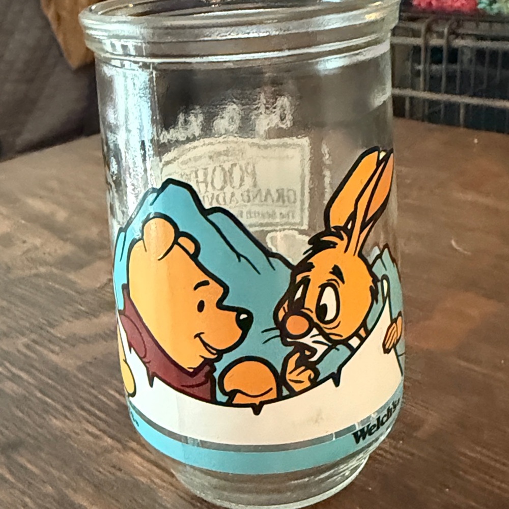 Winnie the Pooh Glass Jar with Rabbit Illustration- Welch’s